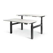 Enhance 1600mm x 800mm Electric Shared Standing Desk – Black / White, Height Adjustable