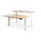 Enhance 1500mm x 800mm Electric Shared Standing Desk – White / Autumn Oak, Height Adjustable