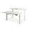 Enhance 1800mm x 800mm Electric Shared Standing Desk – White / White, Height Adjustable