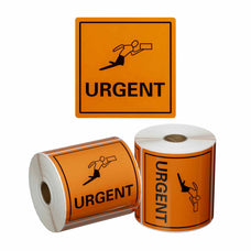 URGENT Printed Permanent Adhesive Label 99mm x 99mm x 500 Labels per roll