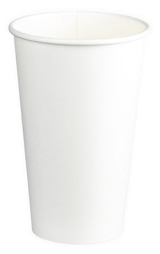 Single Wall PE Paper Cups, White, 20oz, 90mm Diameter, 510ml x 1000's pack