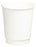 Double Wall Universal PE Paper Cups, White, 8oz, 90mm Diameter, 280ml x 500's pack