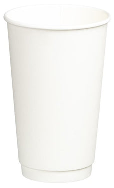 Double Wall PE Paper Cups, White, 16oz, 90mm Diameter, 510ml x 500's pack