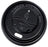 62mm Diameter Plastic Cup Lids, BLACK x 1000's pack