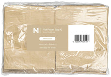 Flat Brown Paper Bag, Size 2, 160mm x 200mm, 40gsm x 1000 pieces MPH24005
