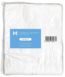 Flat White Confectionery Bags, Size 7, 235mm x 300mm, 35gsm x 500 pieces MPH24215