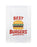 Burger Printed White Paper Bag, 165mm x 55mm x 245mm, 40gsm x 1000's pack