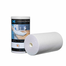 Antibacterial Wavy Wipes 300mm x 500mm x 90 sheets Roll - White x 4 Rolls