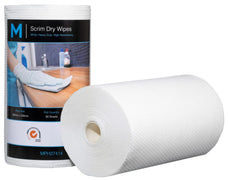 Scrim Hexagonal Dry Wipes 300mm x 500mm x 90 sheets Roll - White x 4 Rolls