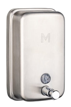Stainless Liquid Wall Dispenser, Vertical, Silver, 1200ml Capacity