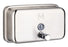 Stainless Liquid Wall Dispenser, Horizontal, Silver, 1200ml Capacity