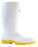 PVC Industrial Gumboots White/Yellow, Size 6