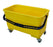 Plastic Mop Bucket With Wheels & Trays, Yellow, 22 Litre Capacity