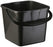 Plastic 12 Litre Square Bucket, Black x 12