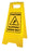 SLIPPERY WHEN WET Safety Sign, Yellow, 290mm x 600mm