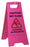 WET FLOOR Safety Sign, Pink, 290mm x 600mm