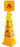 Safety Cone WET FLOOR, Yellow, 320mm x 1170mm