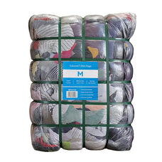 Assorted Coloured T-Shirt Rags x 140kg Bale