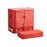 2 Ply 1/8 Fold Quilted Dinner Napkins 400mm x 400mm - 8 Packs x 100 Sheets (800 Napkins) - Red