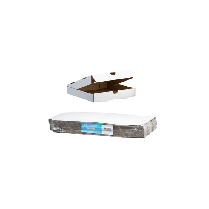 White Cardboard Pizza Box, 7" Inch, 178mm x 178mm x 40mm x Pack of 50