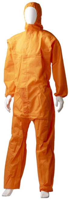 SMS Breathable Coverall Type 5 and Type 6, XXXXL Size, 50gsm x 12 pieces - Orange