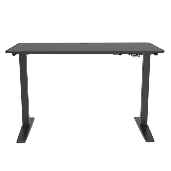 Mondo Lypta Height Adjustable Desk, 1200mm x 600mm, Black Frame, Black Top