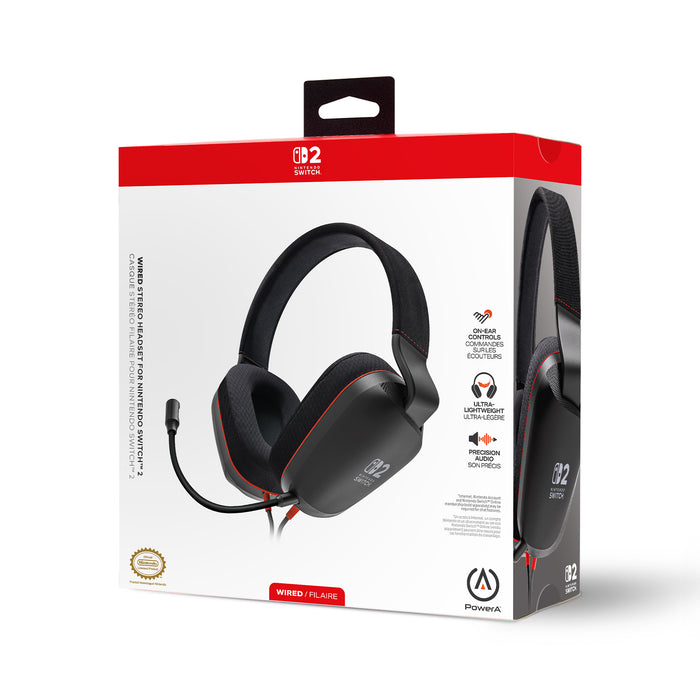 Powera NSW2 Wired Stereo Headset Black
