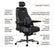 Buro Maverick 24/7 Controller Ergonomic Chair, Black Fabric, With Armrest And Headrest