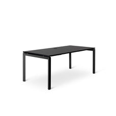 Novah Straight Desk 1200mm x 600mm - Black frame / Black Woodgrain top MG_NOVDSK_B_126B