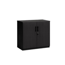 Onyx 900mm Storage Cupboard, Black Woodgrain