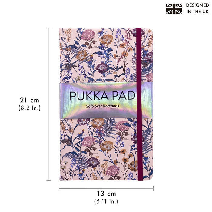Pukka Bloom Softcover Notebook, 13cm x 21cm, Cream
