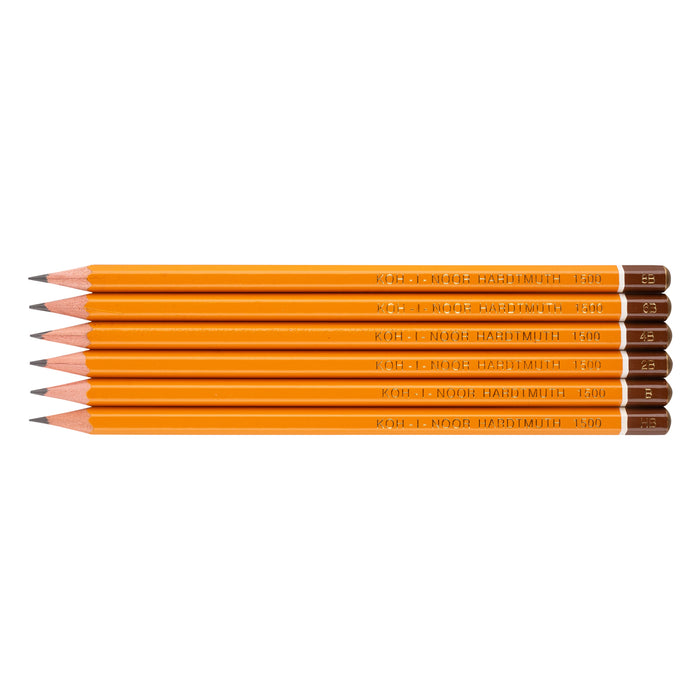 Koh-I-Noor 1500 Graphite Pencils Assorted 6's Pack (150106)