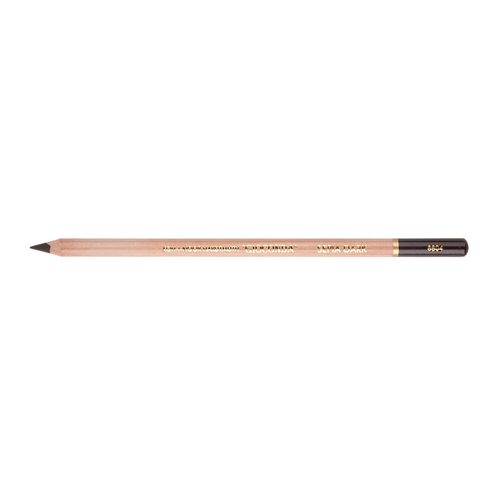 Koh-I-Noor Hardtmuth Gionconda Sketching Pencils Sepia Dark Box of 12 (8804)