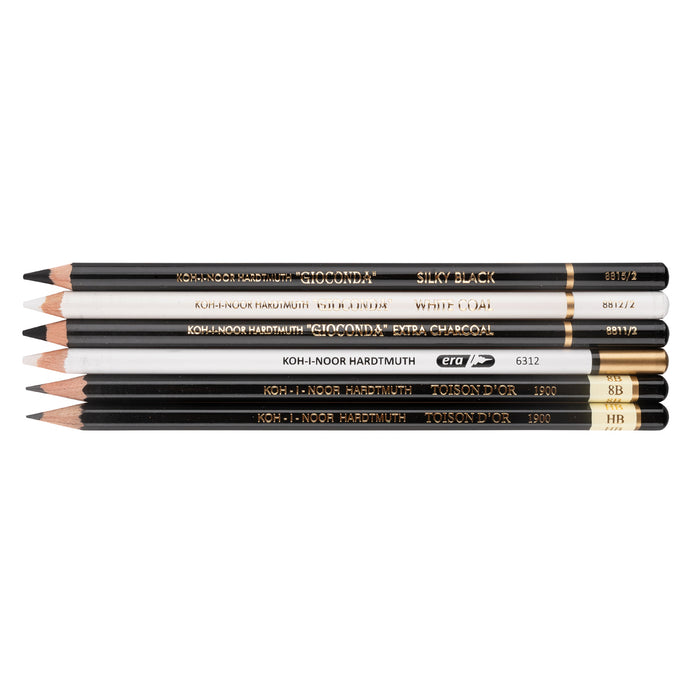 Koh-I-Noor Gioconda Art Black & White Pencils 6's Pack (903505)
