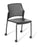 Eden Punch Black 4-Leg on Castors Community Chair, Black Polypropylene Shell