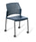 Eden Punch Black 4-Leg on Castors Community Chair, Navy Polypropylene Shell