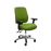 Buro Roma 2 Lever High Back Ergonomic Office Chair With Armrests, Polished Aluminium Base, Green