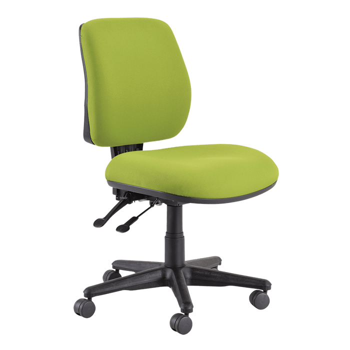 Buro Roma 2 Lever Mid Back Office Chair, Nylon Base, Green Fabric, Assembled