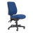 Buro Roma 3 Lever High Back Ergonomic Office Chair, With Seat Slide, Black Nylon Base, Blue, Assembled