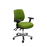 Buro Roma 3 Lever Mid Back Office Chair with Arm Rest, Green Fabric, Polished Aluminium Base