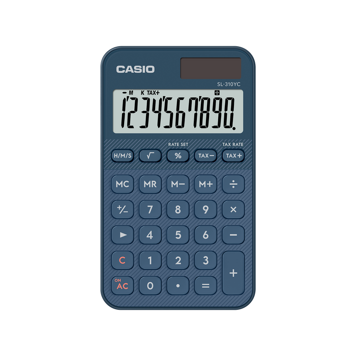 Casio SL-310YC-NY Pocket Calculator – 10 Digit – Navy