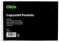 Okin A3 Landscape Copysafe Pockets, Pack of 10