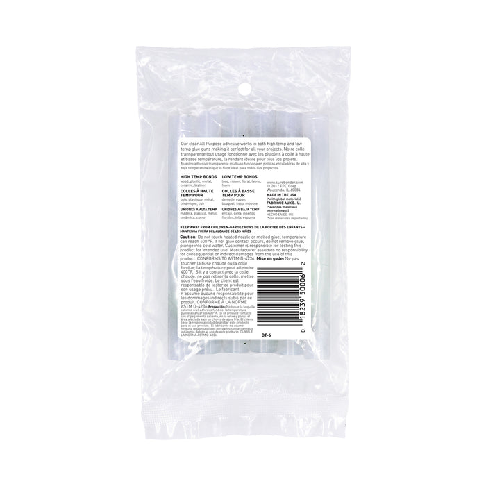 Surebonder All Purpose Temperature Full Size Glue Sticks 4" x 6's Pack