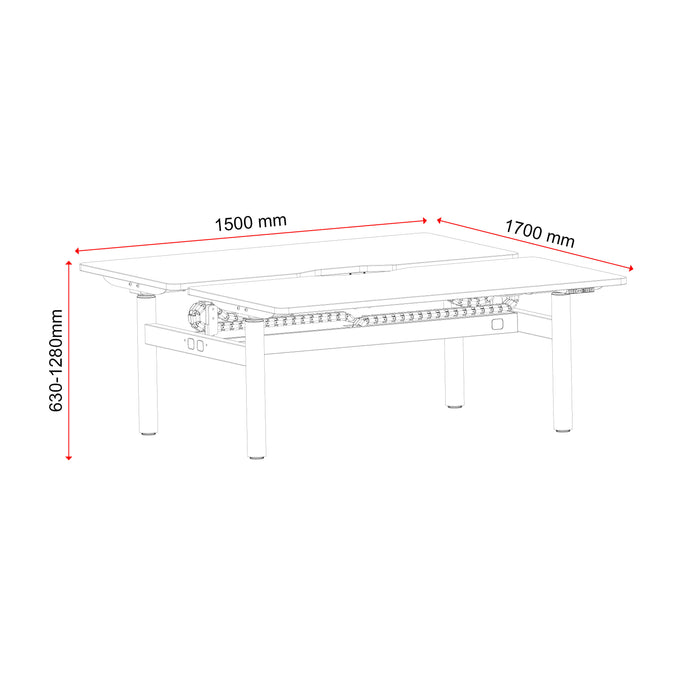 Buro Syntra Back to Back Electric Height Adjustable Desk
