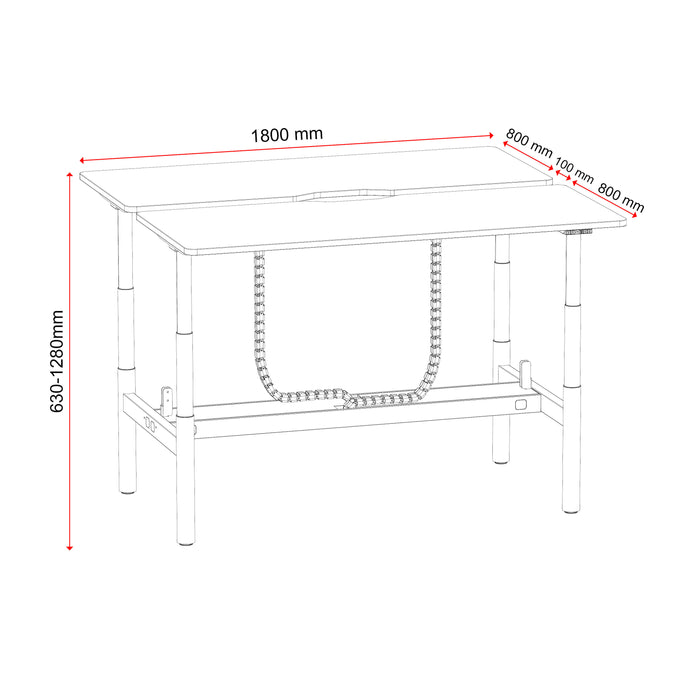 Buro Syntra Back to Back Electric Height Adjustable Desk