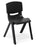 Eden Squad Community Stacking Chair, Black