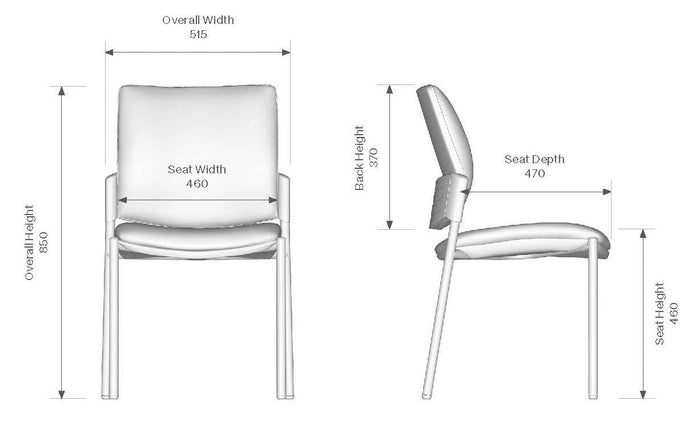 Knight's Vision Express Chair, Black Frame, Black Seat and Back KG_VISEBBEBK