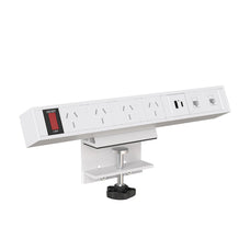 Sylex Desktop Power Board, 4 Power Points, 2 x RJ45 Data Port, 1 x USB-A, 1 x USB-C Port