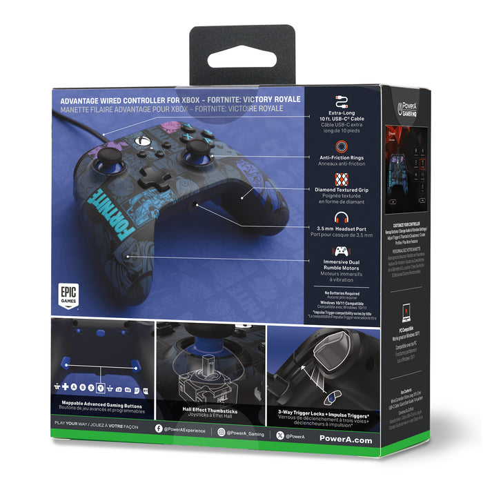 PowerA Advantage Wired Controller for Xbox Series X|S – Fortnite Victory Royale