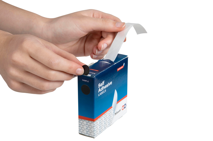 Quikstik Black Circular Labels 14mm